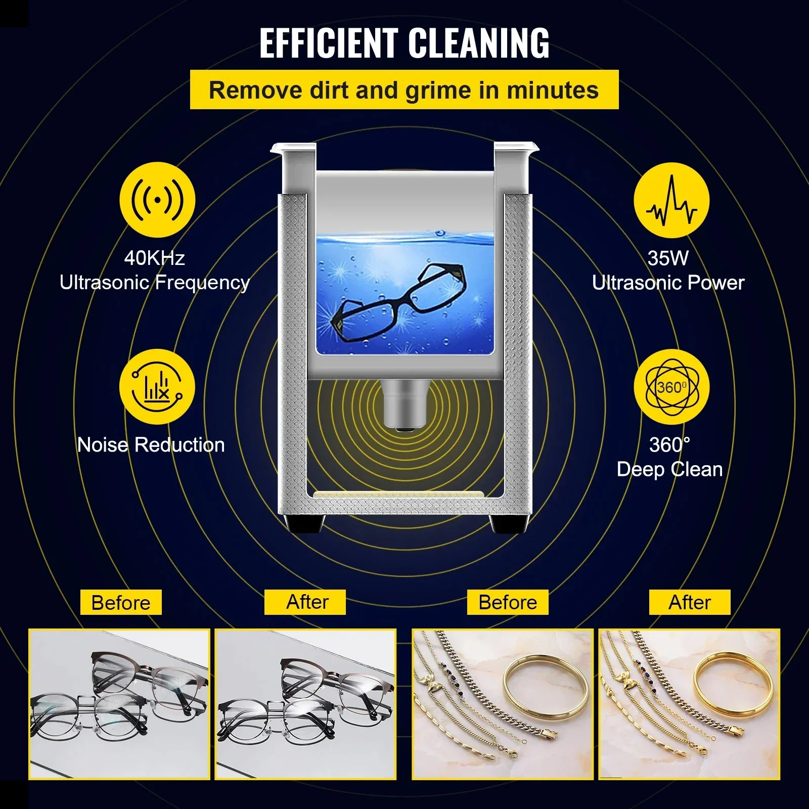 SIHAO Ultrasonic Cleaner Stain - Home Appliances recension och pris