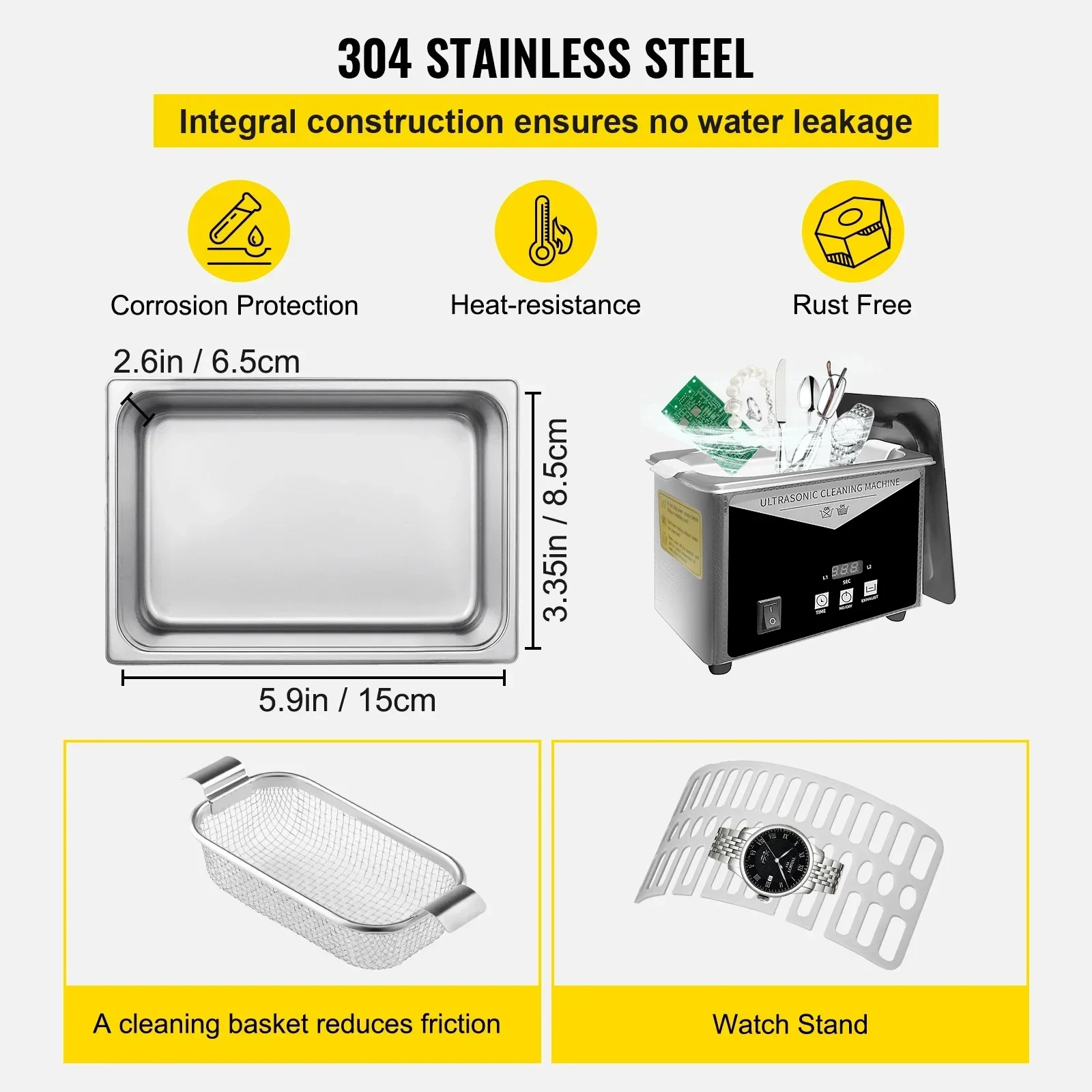 SIHAO Ultrasonic Cleaner Stain - Home Appliances recension och pris