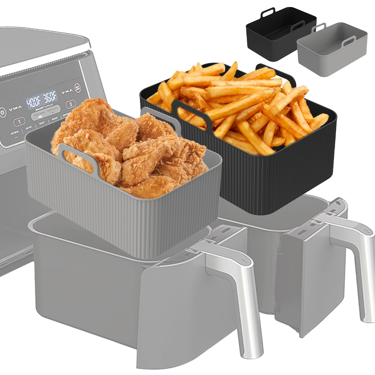 Silicone Air Fryer Liner for N - Air Fryer Silicone Pot Liner recension och pris